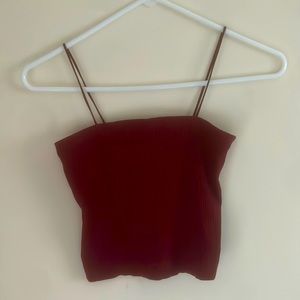 maroon cropped cami from American Eagle